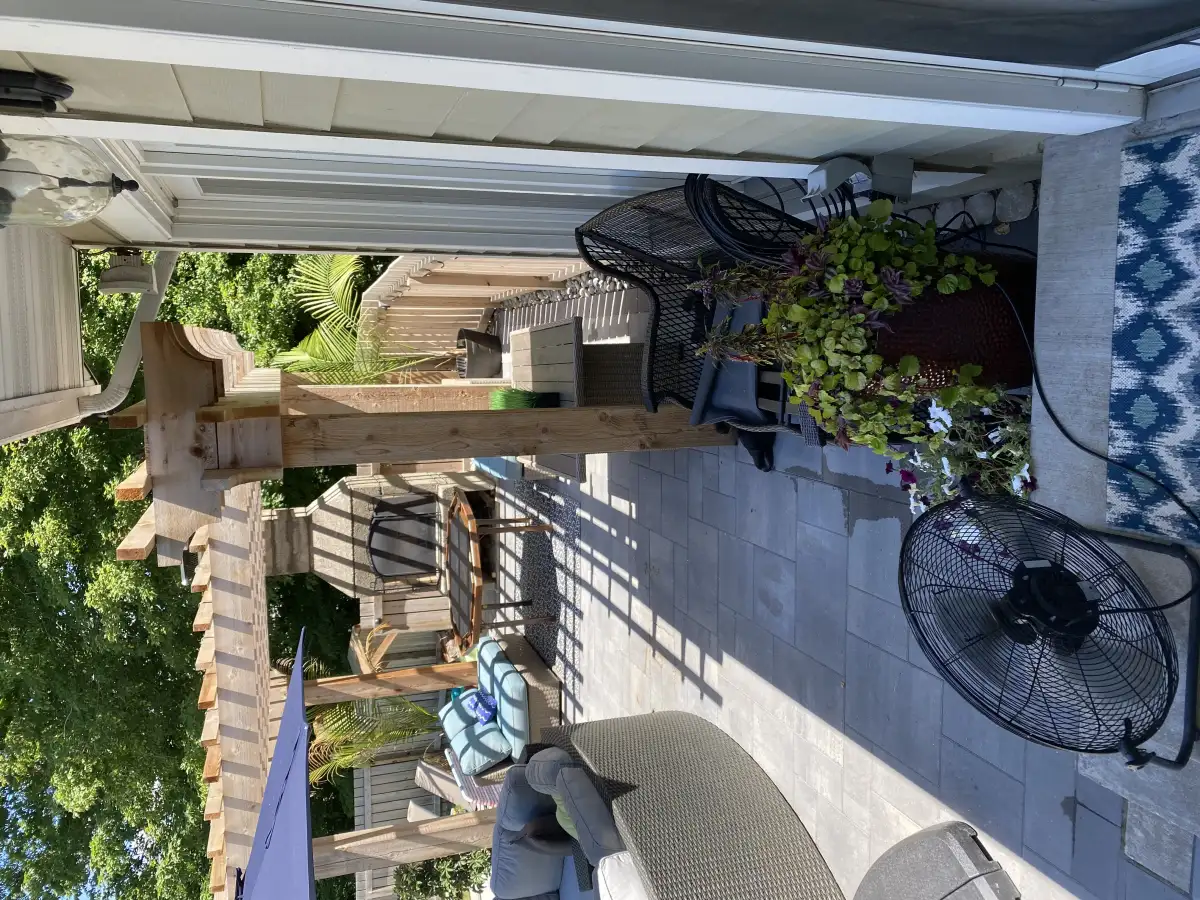 Front entrance after paver driveway and walkway installation