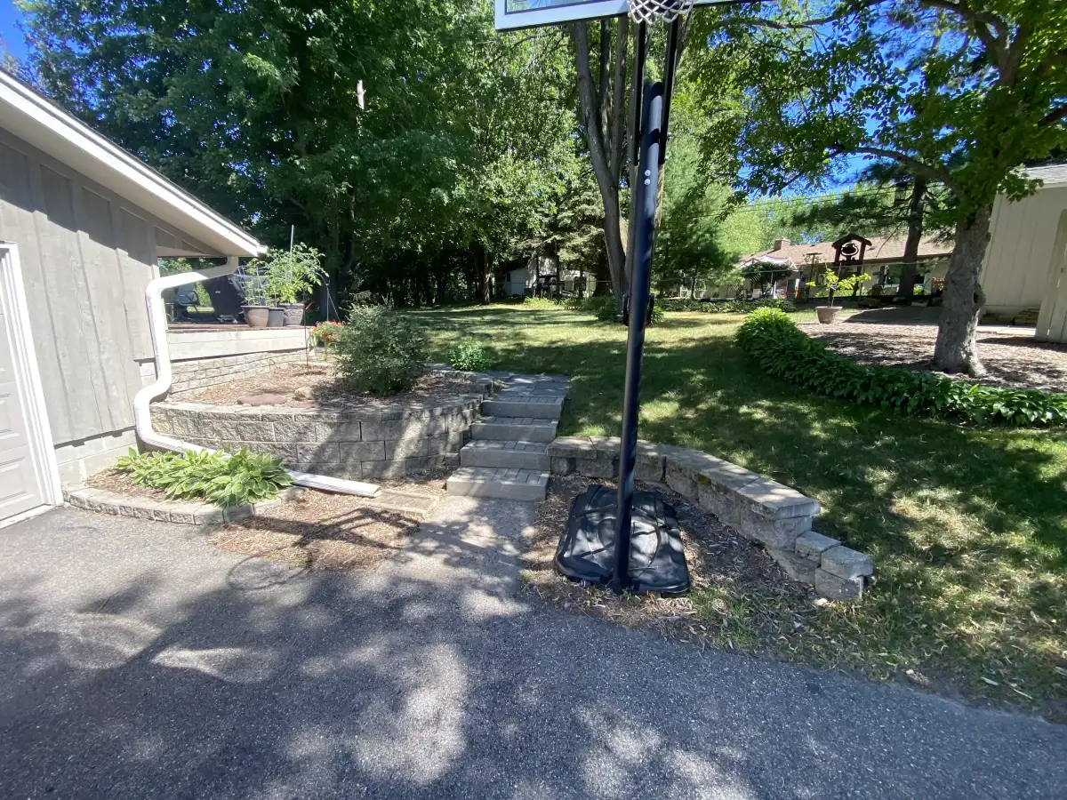 Side yard before outdoor living space construction