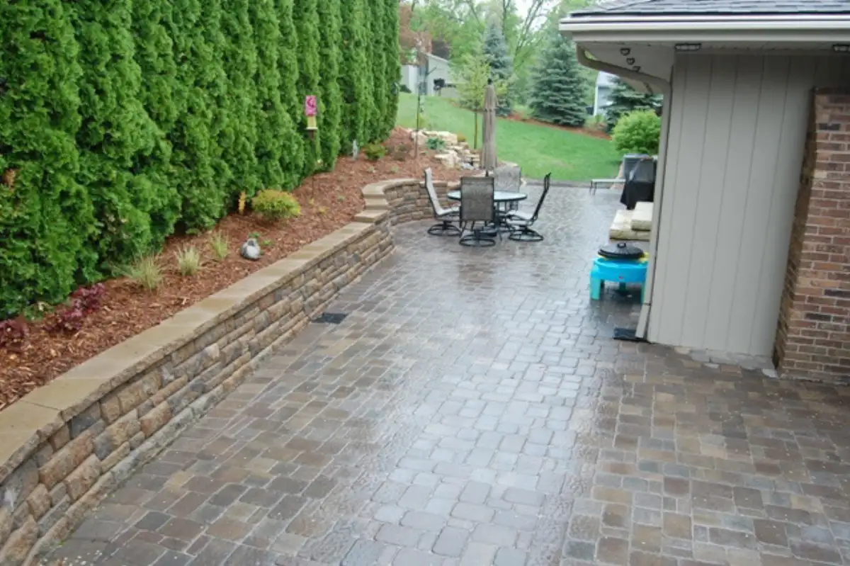 Completed outdoor room and patio in Eden Prairie, MN