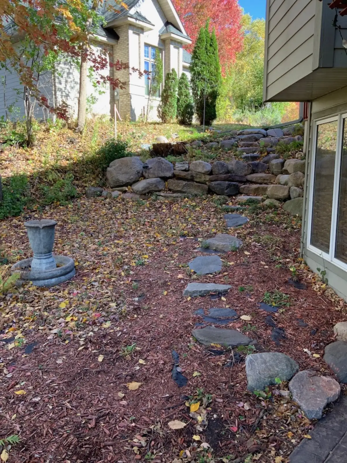 Eden Prairie backyard before landscape investment