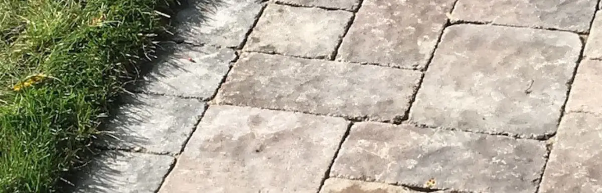 Close-up of paver accent detail work