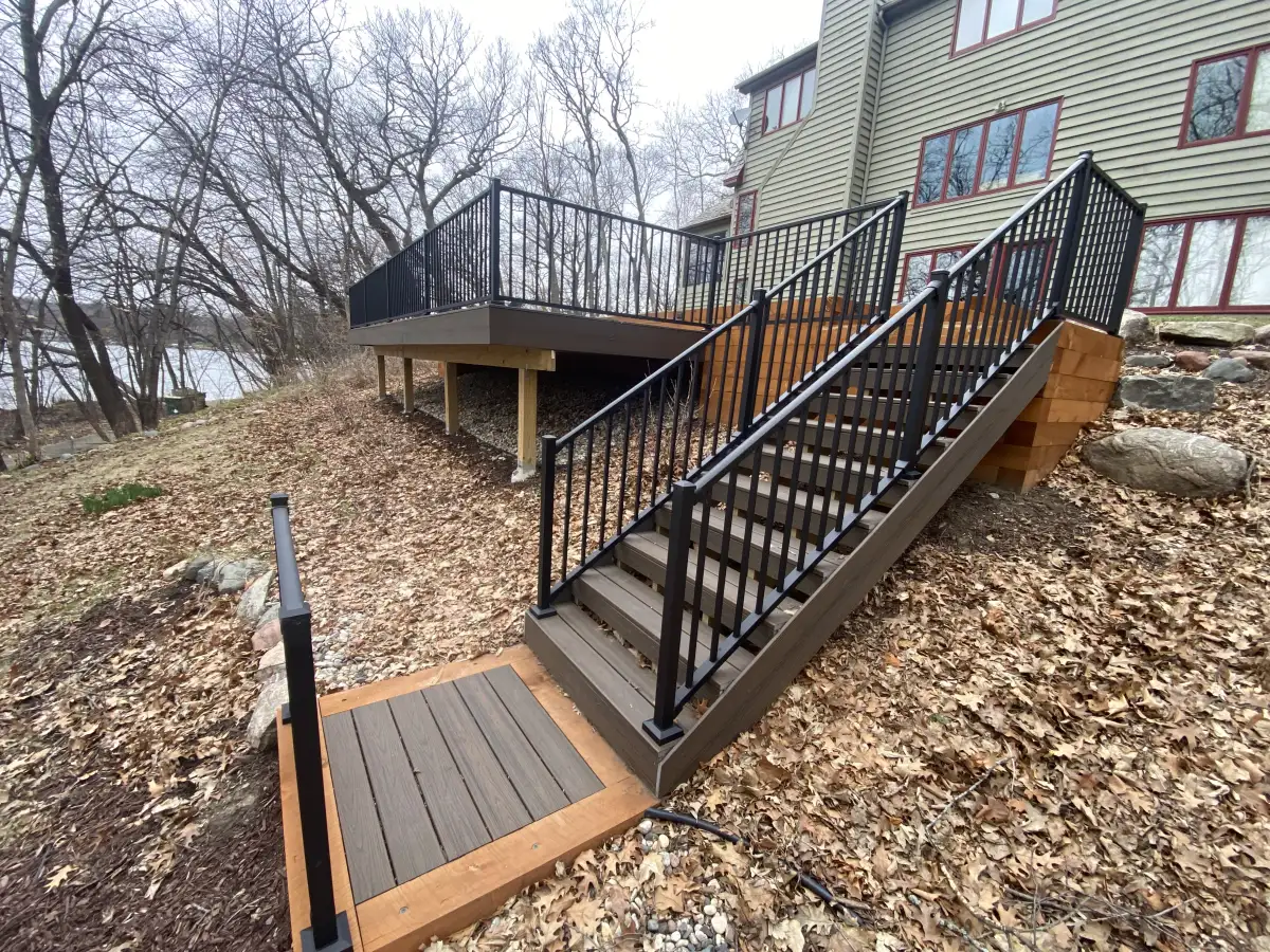 Multi-level patio and deck combination in Minnetonka MN