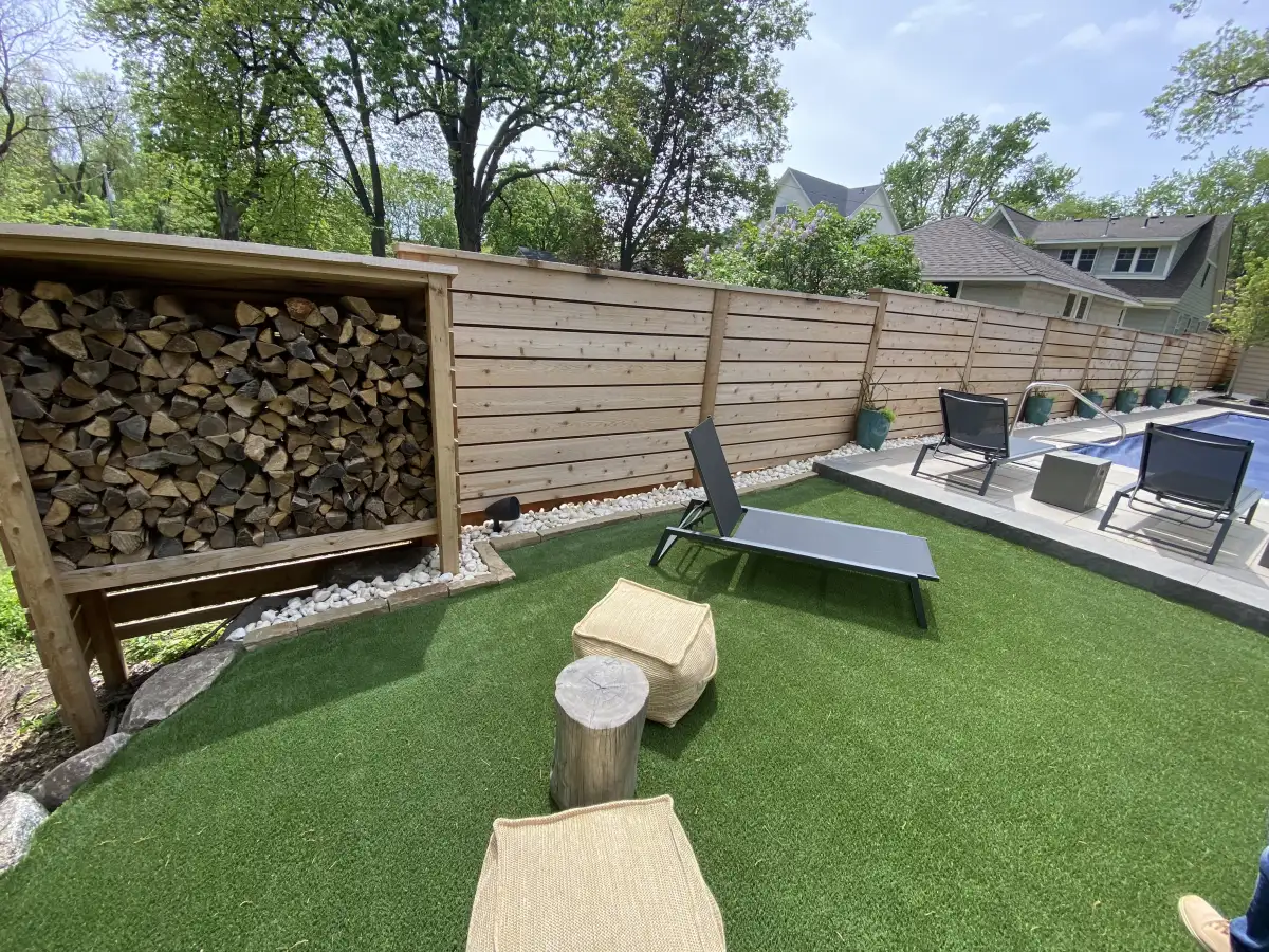 Foundation planting bed with shrubs and perennials in Eden Prairie