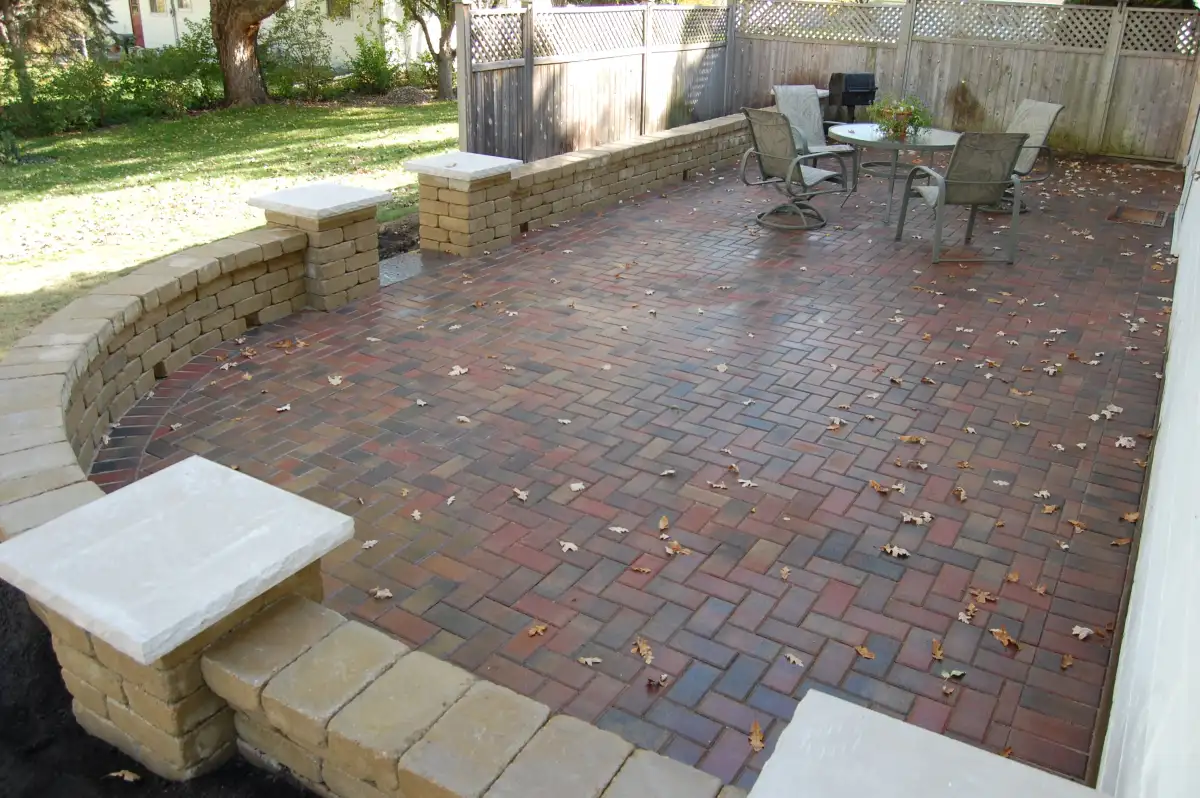 Custom paver patio with border accent in Shorewood MN